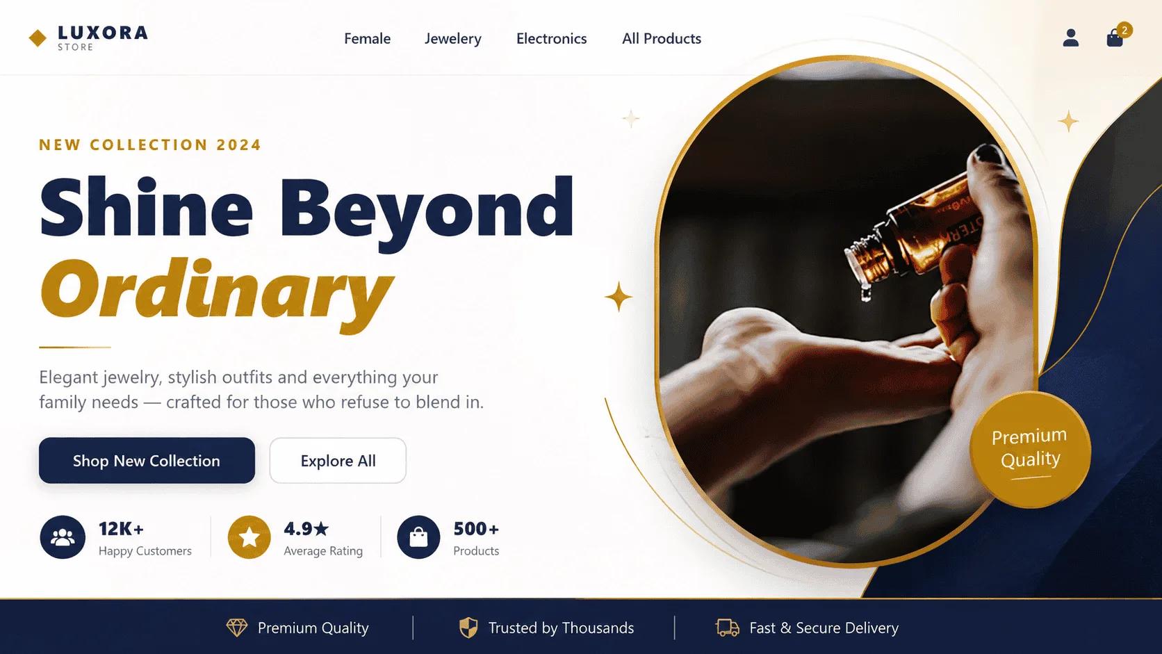 Luxora Store – Modern E-Commerce Website