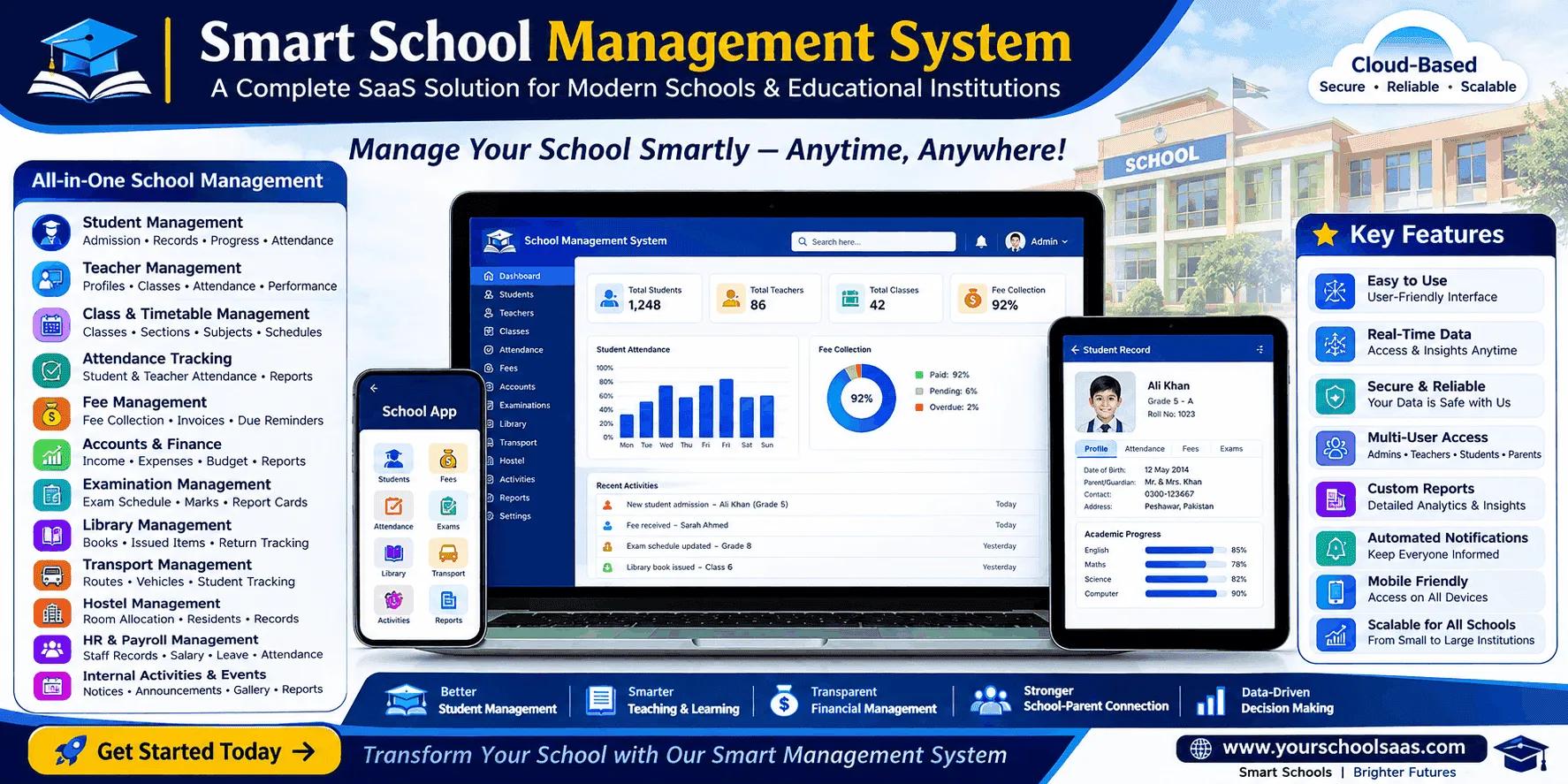 Smart School Management System - All-in-One School Management SaaS