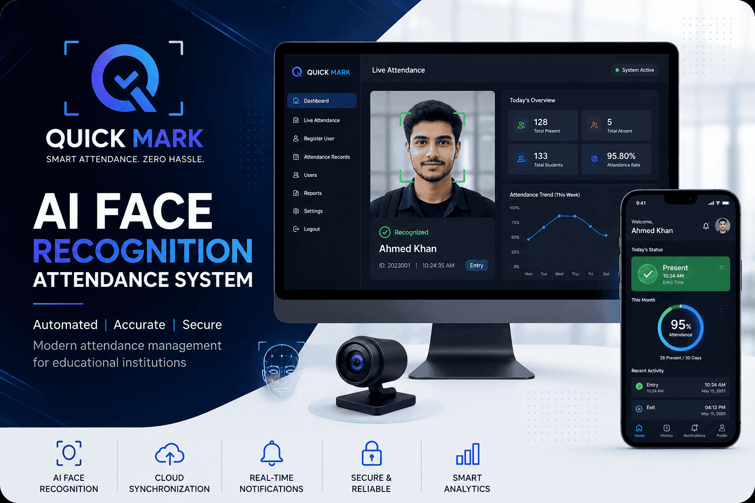 Quick Mark – AI Face Recognition Attendance System