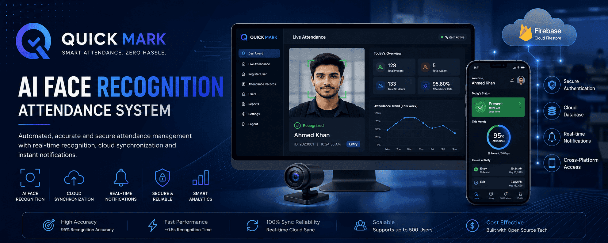 Quick Mark – AI Face Recognition Attendance System